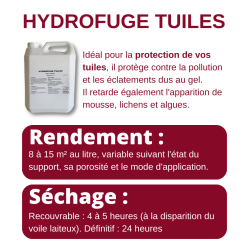 Hydrofuge tuiles - Caractéristiques