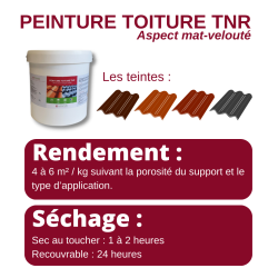 Peinture pour toiture TNR - Caractéristiques